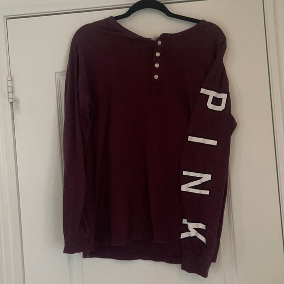 VICTORIA SECRET PINK LONG SLEEVE TOP - Picture 1 of 3